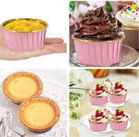 Faible MOQ, Échantillon Gratuit, Moules à Cupcakes en Feuille d'Or, Anti-Graisse, Qualité Alimentaire, Moules à Muffins, Vente en Gros pour Boulangerie et Fêtes