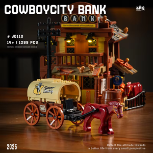 West Cowboy City Bank LED House Modular Buildings <b>Blocks</b> City View Architecture Brick Model Kit Boys Toy Adults Kid Gift 1299PCS - Product Image 4