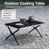 Table pliante portable en alliage d'aluminium pour le camping en plein air, les pique-niques, les barbecues et la pêche