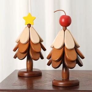 Tapis d'isolation d'arbre de noël M <span class=keywords><strong>Table</strong></span> à manger en bois massif tapis anti-brûlure tapis de pot décoration de la maison créative - Product Image 1