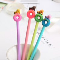 Stylo gel effaçable en plastique personnalisé, dessin animé kawaii, bleu et noir, mignon, 0,5 mm, pour enfants, cadeaux, école, bureau