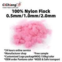 Flocage en poudre 100% Nylon 66 teint à motifs, fibre 1.5d*0.6mm, pour boîtes à bijoux, jouets, ignifuge, écologique, brillant