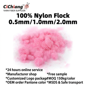 Flocage en poudre 100% Nylon 66 teint à motifs, fibre 1.5d*0.6mm, pour boîtes à bijoux, jouets, ignifuge, écologique, brillant - Product Image 2