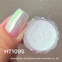 SH 0.2g/pot Pigment Gel UV Chrome Effet Miroir Sirène Transparent Poudre Solide Laser Effet Magique Pigments Effet Aurore