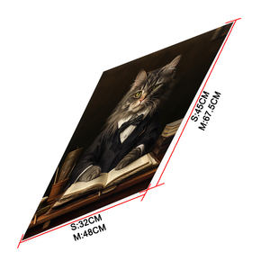 In Promozione: Targa in Metallo Verniciata da Parete per la <span class=keywords><strong>Casa</strong></span>, di Tendenza, con Design Personalizzato Gatti Avvocati in Stile Fumetto e Sistema di Appendimento Magnetico - Product Image 3