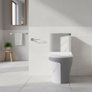 Inodoro de Cerámica de Una Pieza con Doble Descarga, Estilo Europeo, Portátil, Moderno, con Sifón en Forma de P y S, Precio de Fábrica - Product Image 1