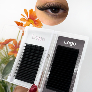 Extensions de cils individuels volume 0.03 0.05 0.07, effet velours mat doux, noir, personnalisables, <span class=keywords><strong>prix</strong></span> usine - Product Image 5