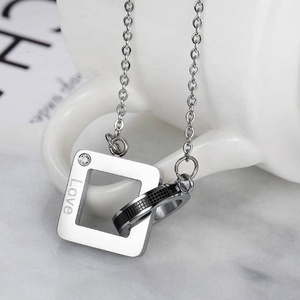 Artículos en Oferta, Collar con Colgante de Anillo de Pareja Te Amo - Product Image 5