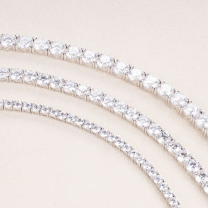 18k सोने की प्रयोगशाला में उगाई गई हीरा टेनिस ब्रैसलेट इजी प्रमाणित vvvd hpht 2 मिमी 3 मिमी 4 मिमी 5 मिमी श्रृंखला गहने महिलाओं और पुरुषों के लिए - Product Image 3