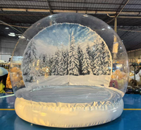 Grande boule de neige gonflable de Noël pour l'extérieur, boule de neige de taille humaine pour la cour, usage commercial