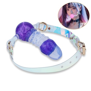 CF-K9171 Silicone Mouth Gags with Beads Inner Balls Adjustable Belt BDSM <b>Dildo</b> Gag for Adults Game Bondage Gear Sex Toys for Man - Product Image 1