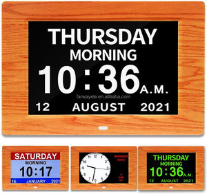 Rappel grand écran perte de mémoire 7 pouces Lcd calendrier numérique horloge de jour <span class=keywords><strong>pour</strong></span> la démence ou les personnes âgées <span class=keywords><strong>Alzheimer</strong></span> - Product Image 2