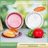 Assiettes en papier jetables holographiques sans plastique Ju-Sun, découpées au laser, à thème écailles de sirène, pour décorations de fête d'anniversaire