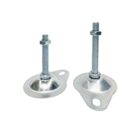 Pieds réglables M12 M14 M16, base de 76 mm, support d'oreille à trou ovale, pieds de nivellement pour support de convoyeur