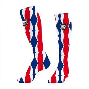 Calcetines de Fútbol de Alta Calidad en Spandex/Poliéster para Hombres, Mujeres y Jóvenes, Color y Logotipo Personalizables, Antideslizantes, Transpirables, Diseño hasta la Rodilla - Product Image 1