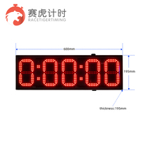 Racetiger Timer Balap LED Portabel Satu Sisi  Jam Olahraga Digital Hemat Biaya untuk Maraton & Acara Lari