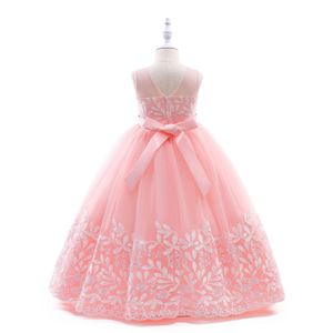 Abiti da Cerimonia 2025 per Bambine, Vestiti Lunghi per Feste, Abiti Rosa Chiaro per Bambine - Product Image 3