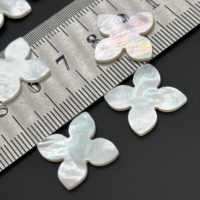 Usine CNC coupe trèfle Agate Turquoise Malachite coquillage oeil de tigre fleur Double plat personnaliser pierre naturelle pour bijoux