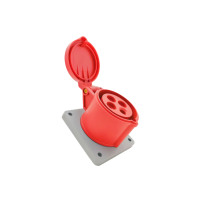 ZNPON FS14441 Prise CEE 16AMP 380V Remplacement Encastré Rouge