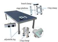 Escenario Portátil Plegable de Aluminio de 2x1m con Certificación CE/TUV, Instalación Rápida, Capacidad de Carga de 1000 kg para Escuelas/Iglesias/Hoteles