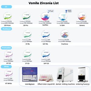Vsmile 98mm HT blocco <span class=keywords><strong>Zirconia</strong></span> bianco 1350 Mpa per laboratorio dentale macchina fresatrice Cadcam - Product Image 2