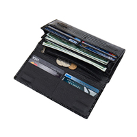 Dompet kulit buaya cetak timbul wanita merek desainer mewah dompet bingkai metalik wanita besar dompet dompet kulit asli