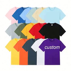 Design Customizable 100% Cotton Crewneck Unisex T-<b>Shirt</b> Summer Breathable Soft Woven Logo Print Embroidered Graphic Low MOQ - Product Image 1