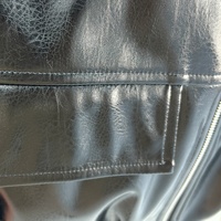 Chaqueta de cuero negra corta para mujer, chaleco de cuero informal estilo urbano, ropa exterior al por mayor hecha a medida