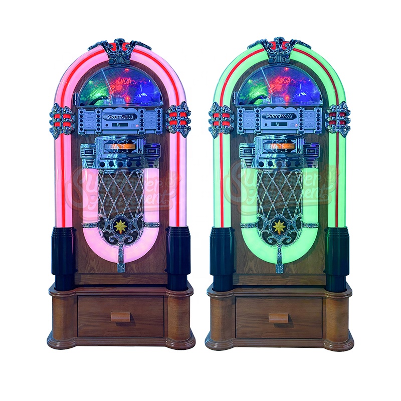 Jukebox digital operado por monedas, reproductor de CD de música, fonógrafo, máquina retro, máquina de arcade clásica