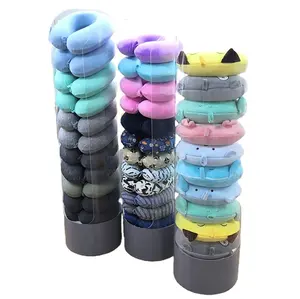 Retail Store U-shaped Travel Neck Pillow Thickened Acrylic Display Rack Massage Pillow Cylinder Display Stand