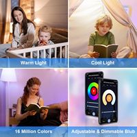Bombilla LED Inteligente Antela E27 9W 1000Lm AC 85-265V Wi-Fi, Cambio de Color, Regulable, 2700-6500K, 25000 Horas, 2 Años de Garantía, CRI>90