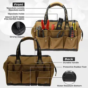 BSCI fabrik reise wachs leinwand schwerlast hartkleidung elektrischer organizer lagerung taktischer tote handtasche träger muti tasche werkzeug