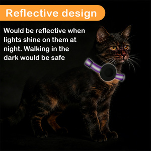 <span class=keywords><strong>Collar</strong></span> Reflectante de Nailon Multicolor Antipérdida para Mascotas con Soporte de Cuero Ultrafibra para Airtag, Suministro Directo de Fábrica - Product Image 6