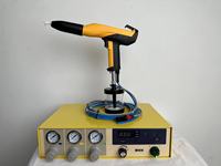 Cabina de Recubrimiento en Polvo Industrial con Bomba, Absorción de Vibraciones para Sustratos de Acero, 110V/220V 50W 34x30x50cm 15kg Casio Elektro Statik