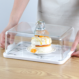 Transparent Plastic <strong>Rectangular</strong> Dish Cover Dust Preservation for Food <strong>Display</strong>-for Cake <strong>Bread</strong> Snack Fruit <strong>Tray</strong> - Product Image 3