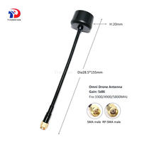 Antena de Transmisión de Señal de Doble Banda 4.9G 5.8G para Vehículo Aéreo No Tripulado (VANT), Transmisión de Imagen, Control Remoto, PVC, 3.3G