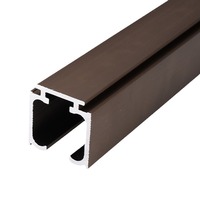 Accessoires de portes coulissantes en bois Rail de guidage d'amortissement en aluminium Poulie suspendue Quincaillerie de garde-robe Rail coulissant supérieur