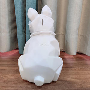 Cartone animato fai da te in resina artigianale fluido Bulldog francese carino in vinile salvadanaio cane ornamento per la casa fai da te fluido cane per attività per bambini - Product Image 3