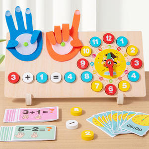 Nuovo Gioco Educativo in Legno Montessori per Imparare la Matematica, Orologio Didattico con Dischi Numerici per Bambini dai 3 Anni, OEM ODM FSC CPC - Product Image 2