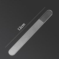 9cm/12cm lime à ongles en verre noir clair cristal tampon polisseuse verre Nano lime à ongles avec étui pour ongles naturels