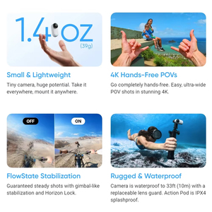 Nueva <span class=keywords><strong>Insta360</strong></span> GO 3S 2.7K 30fps con Reducción de Ruido por IA, Soporte Magnético, Resistente al Agua, Mini Cámara de Acción Portátil para Vlogs - Product Image 3
