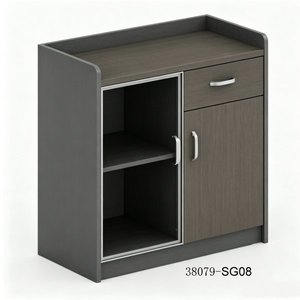 Modern Living Room Cabinet with 1 Drawer 2 Shelves Flat Panel Door Particle Board <b>Storage</b> Furniture 38079-SG08 - Product Image 1