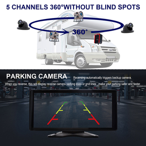 Sistema de cámara de seguridad para RV, 5 CANALES, 10,36 pulgadas, 2,5 D, pantalla táctil, <span class=keywords><strong>720P</strong></span>, AHD, 360 grados, envolvente, DMS, venta al por mayor - Product Image 3