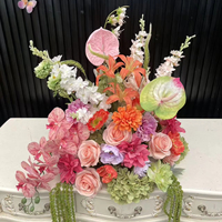 Boule de fleurs artificielles faite à la main, centre de table en soie, arrangement floral pour mariage, maison, événement, fête, décoration