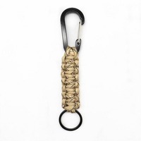 Paracord sleutelhanger karabijnhaak clip haak gevlochten koord touw lanyard noodslangenknoop outdoor survival gereedschap voor sleutels mannen vrouwen