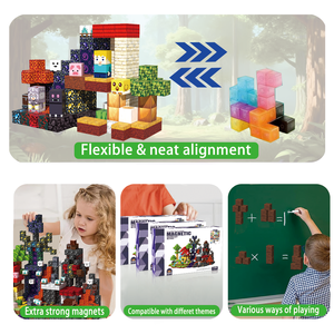 Магнитный куб, магнитные блоки, игровой набор для приключений, конструктор для детей, игрушки для малышей, креативная детская игра, пластиковый куб - Product Image 5