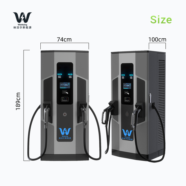 Wattzing 80kW DC EV Charging Station with CCS2/GBT/Chademo RFID for Manufacturing