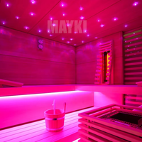 Kit d'éclairage LED à fibres optiques pour plafond étoilé de bain turc, gaine noire 1,5 mm, éclairage à fibres optiques à émission latérale pour salle de vapeur et SPA