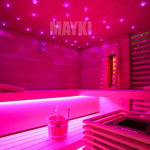 Kit d'éclairage LED à fibres optiques pour <span class=keywords><strong>plafond</strong></span> étoilé de bain turc, gaine noire 1,5 mm, éclairage à fibres optiques à émission latérale pour salle de vapeur et SPA - Product Image 1