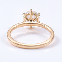 Bijoux fins bagues bagues de fiançailles moissanite brute pour femmes diamant 14k 18k bague solitaire en or jaune